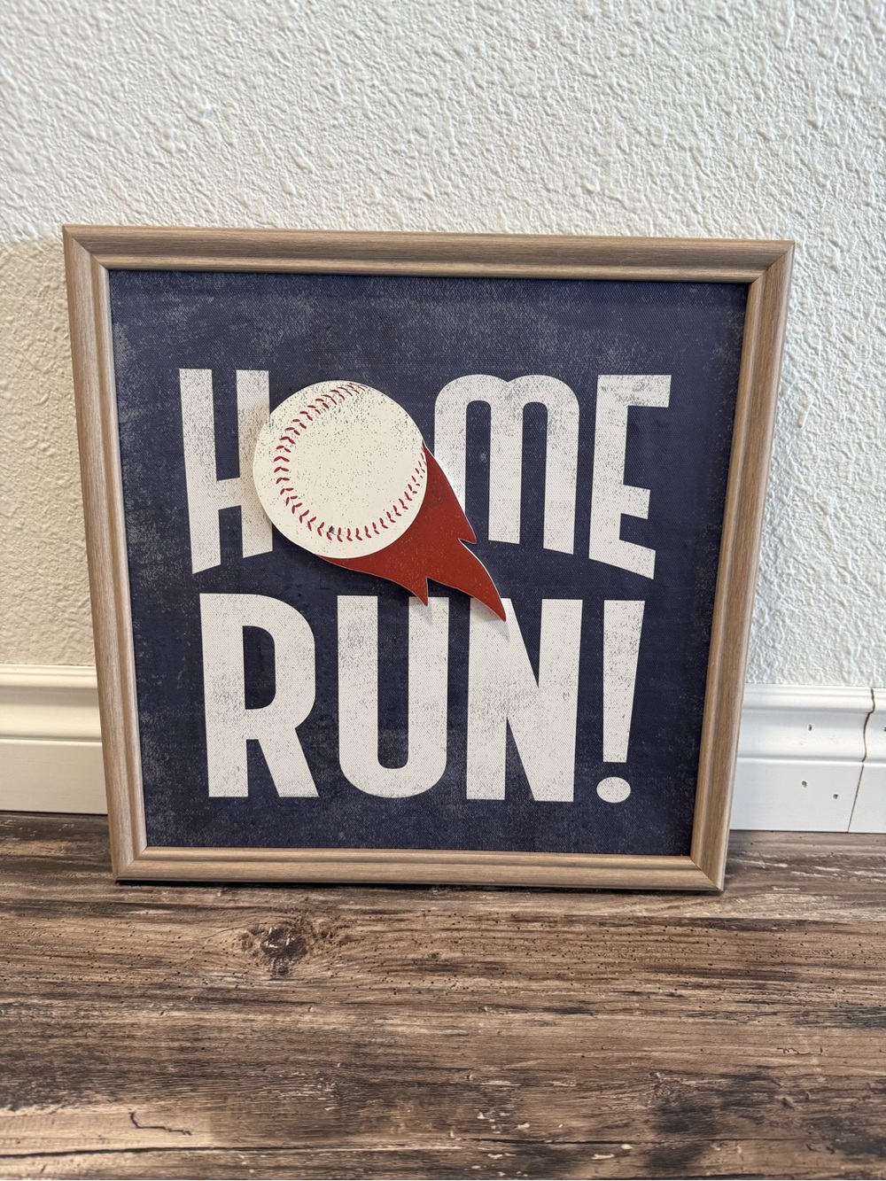 Hobby Lobby HOME RUN! Baseball Wall Art - Navy, White & Red